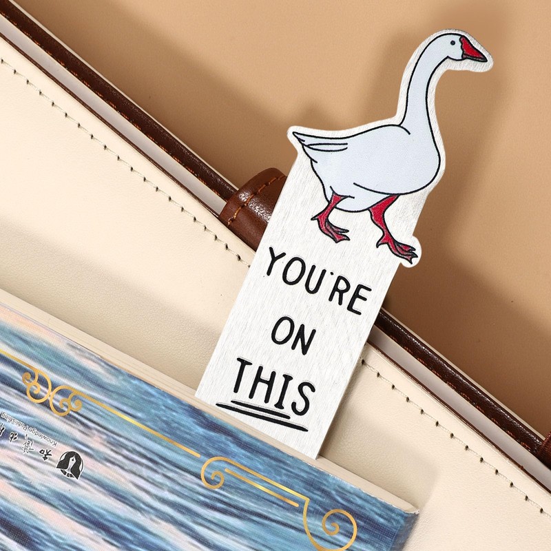 Silly Goose Bookmark, 5.12x1.57 Inch Funny Cute Silly Goose Book