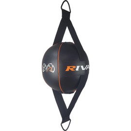 RIVAL Boxing 8" RDBL4 Double End Bag with Pump - Black/Orange