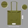 TOPDesign 6-Pack Economical 16"x15" Olive Green Cotton Tote Bags, Lightweight