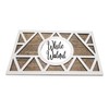 Nest Thermostat Decorative Wall Plate Triangle Geometric White, Brown Natural