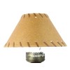 Kraft Parchment Paper Stitched Trim 10 Inch Chimney Style Lamp
