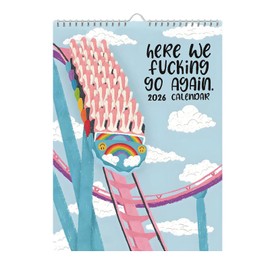 Family Calendar 2026 Rainbow Roller Coaster Style,Wall Calendar 2026 Uk,Interesting 2026 Calendars Suitable for Living Rooms Bedrooms School Classrooms Offices Desks ﻿