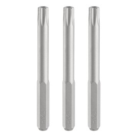 HARFINGTON 3pcs T20H Torx Screwdriver Bit 5/32" Hex Shank 45mm/1.77" Length Magnetic Star 6 Point Head Hex Bits S2 Steel Screw Driver Bit