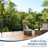 Gyykzz 42" Swageless Black Cable Railing Post, T304 Stainless Steel
