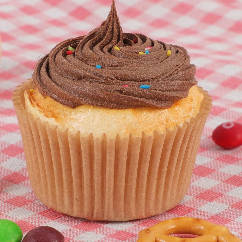 Standard Natural Cupcake Liners for Baking 200 Counts - Caperci