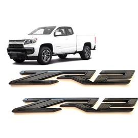 2Pcs Rear Tailgate ZR2 Emblems Truck Badge Sticker Compatible with 2019+ Colorado 1500 (Matte Black)