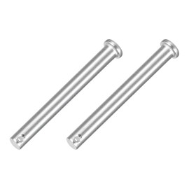 sourcing map 2Pcs 3/8" x 3-9/16" Single Hole Clevis Pins, 304 Stainless Steel Flat Head Clevis Pins Hitch Pin for Trailer Latch, Mechanics Repair, Furniture Installation, Industrial Equipment