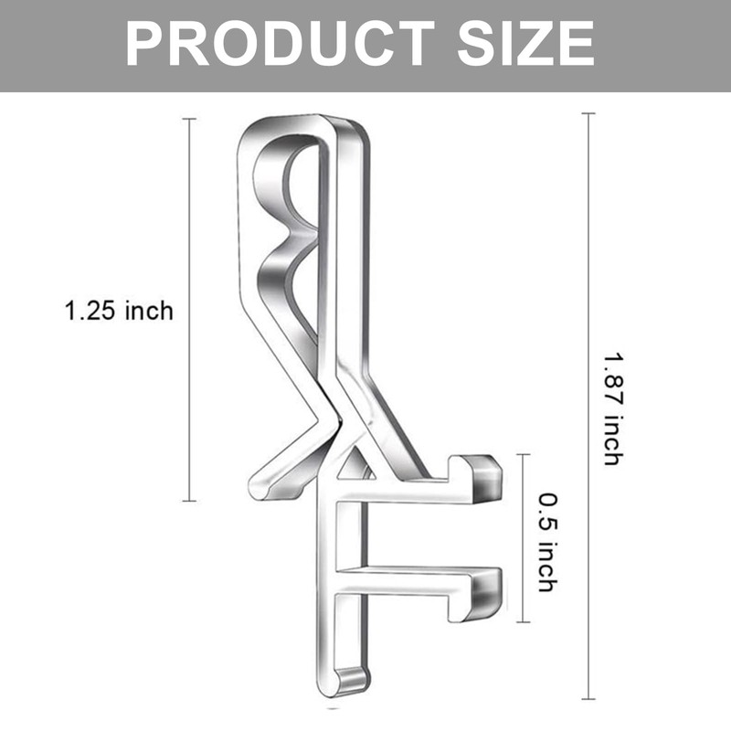 12PCS Transparent Valance Clips – 1.87-Inch Plastic Blind Clips for
