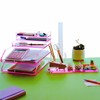 EXPUTRAN Acrylic Desk Organizer 4-Piece Desk Kit + Free Complimentary