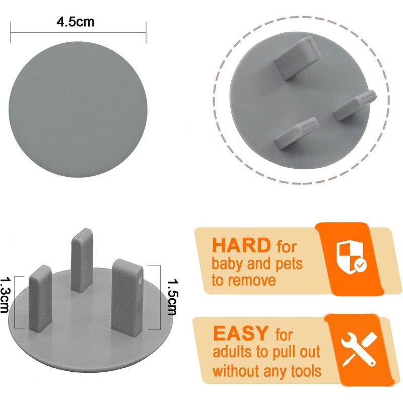 10 Pack Plug Socket Covers UK, Child Baby Plug Socket