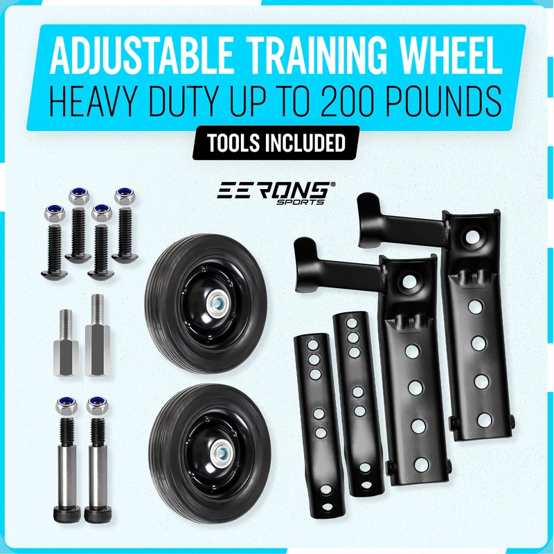 Heavy Duty Adjustable Training Wheel, Fits 24 to 29 Inches