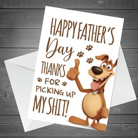 RED OCEAN Funny Fathers Day Card From Dog Joke Humour Fathers Day Card For Dad From Dog Pet Funny Cards For Him