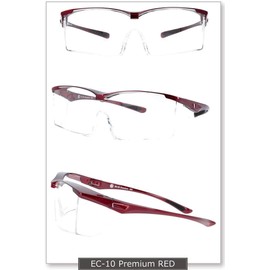 Splash Infection Prevention Eye Care Glasses Premium EC-10 Virus Protection Goggles, Hay Fever Glasses (Red)