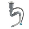 Stainless Steel Sink Drain Assembly with Cage S Bend Hose