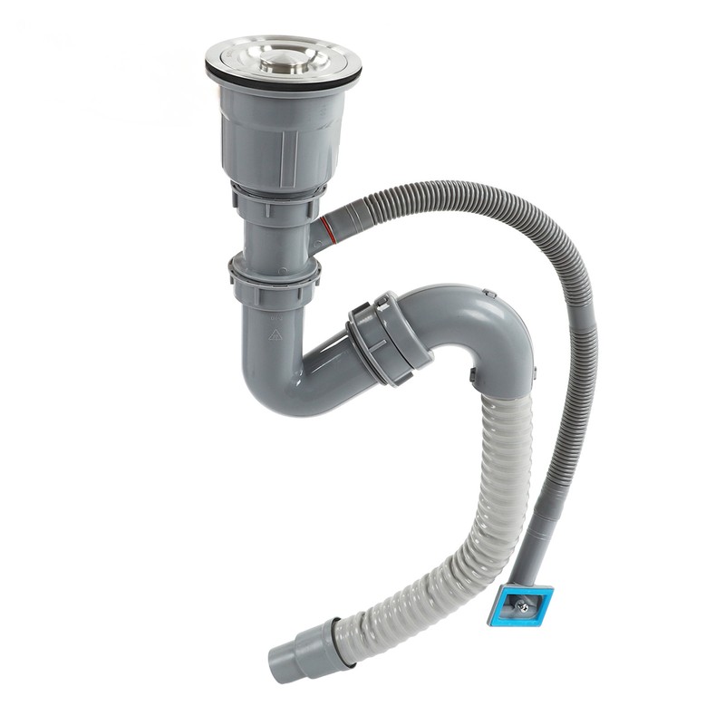 Stainless Steel Sink Drain Assembly with Cage S Bend Hose