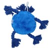 Plush Soft Blue Happy Face Dog Play Toy With Squeak
