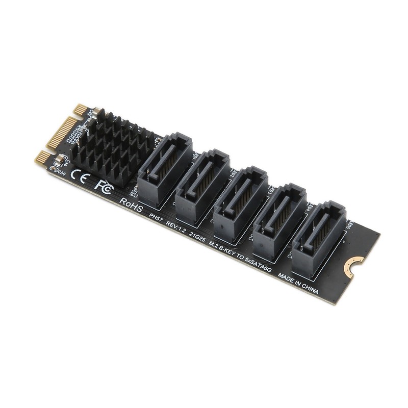 Convert Adapter Card M.2 NGFF BKEY SATA to 5 Port