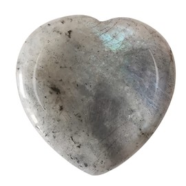 Lovionus89 Thumb care stone, hand-carved heart-shaped polished healing crystal accents relief bag stones, moonstone