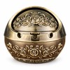 Retro Metal Ashtray with Lid – Decorative Covered Ashtray for