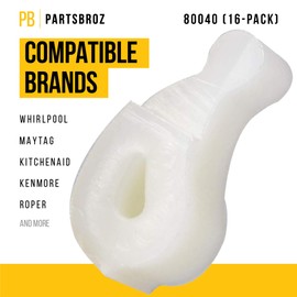 PartsBroz 80040 Washer Agitator Dogs 16-Pack FSP Agits Washing Machine Replacement Kit Ultra Durable Part - Compatible Whirlpool Kenmore Maytag Kitchenaid - Model ETW4300SQ0 LSW9700PQ2 WTW5540SQ0