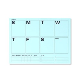 The Sticky Weekly Planner in 4 Colors Stick On Anywhere Disposable Strong and Wide Adhesive White Blue Yellow Pink