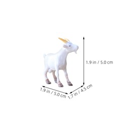 Cabilock Pack of 10 Realistic Goat Figures, Miniature Goat Decorations for Lawn and Garden Decoration, Simulated Micro Landscape Goat Statues