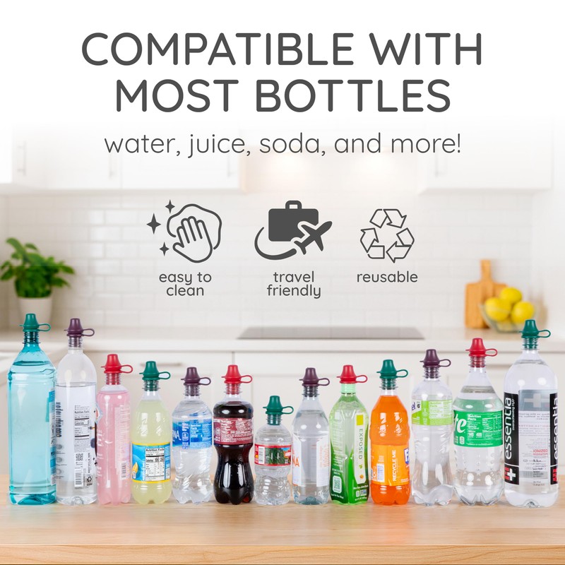 KIDDIKAP Original Water Bottle Topper for Toddlers – 100% Silicone