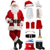 Mukum 11PCS Santa Claus Costume for Men Set, Professional Santa