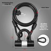 E Scooter Lock with Bag, 47.24 inches/14 mm Thick Cable