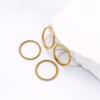NONAMOIS 18K Gold Plated Thin Ring for Women Gold Simple