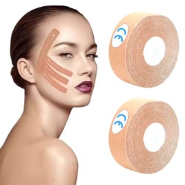 UEAVOID Pack of 2 Face Lifting Tape, Anti Wrinkle Plaster, Multifunctional Face Tape, Wrinkle Patch, Firming, Firming the Skin (10 m)