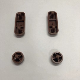 NoBrand 4 Pieces Wood Toilet Seat Bumpers, Replacement Part for Wood Toilet Lid, Brow