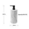 Indecor Home Resin White Marbled Body Wash Engraved Bottle Refillable