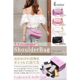 T.Y.ryanryan Women's Shoulder Bag, Cross-body Shaped, Smaller, Mini Bag, Chain, PU Leather, white