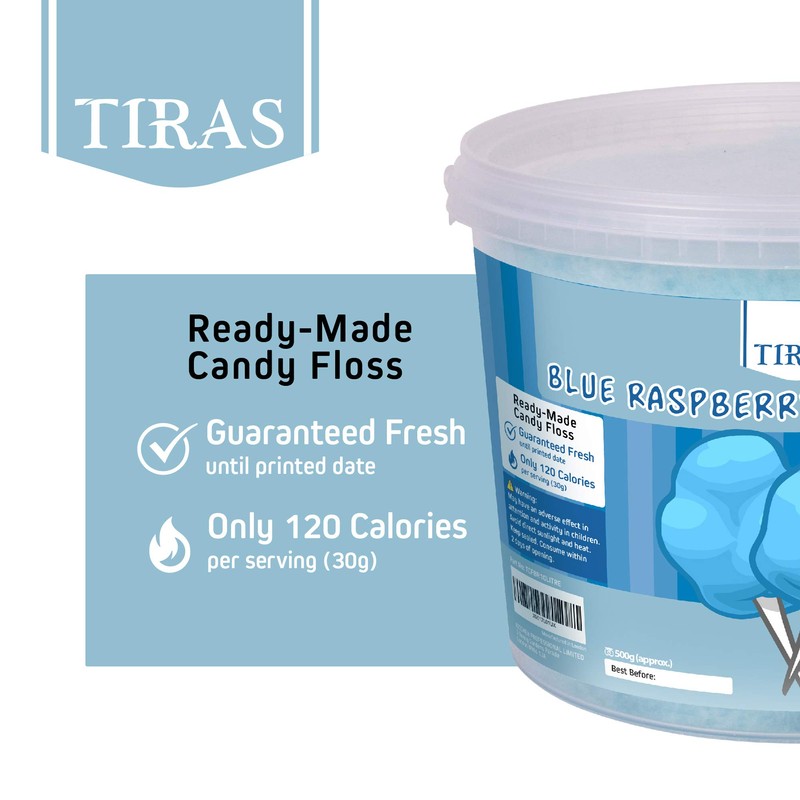 Blue Raspberry Candy Floss - Prepared Fluffy Cotton Candy, Perfect