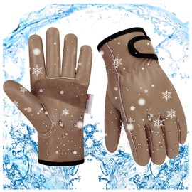 SLARMOR Winter Work Gloves for Men and Women,Leather Winter Work Gloves with Thermal Lining,Winter Warm Work Gloves,For road cleaning, logging