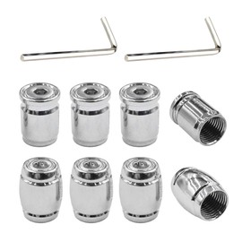 10PCS Sport Bullet Car Tire Valve Stem Caps, Anti Theft Locking Auto Tire Air Covers, Dustproof Wheel Valve Stem Cap with Rubber Seal, Universal Car Accessories for Truck Motorcycle Bicycle (Silver)
