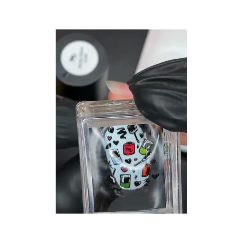 Maniology Sticky Base Coat for Reverse Stamping Nail Art Powder