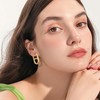 ALEXCRAFT Silver 925 Hoop Earrings Small Women, 14 Carat Gold-Plated