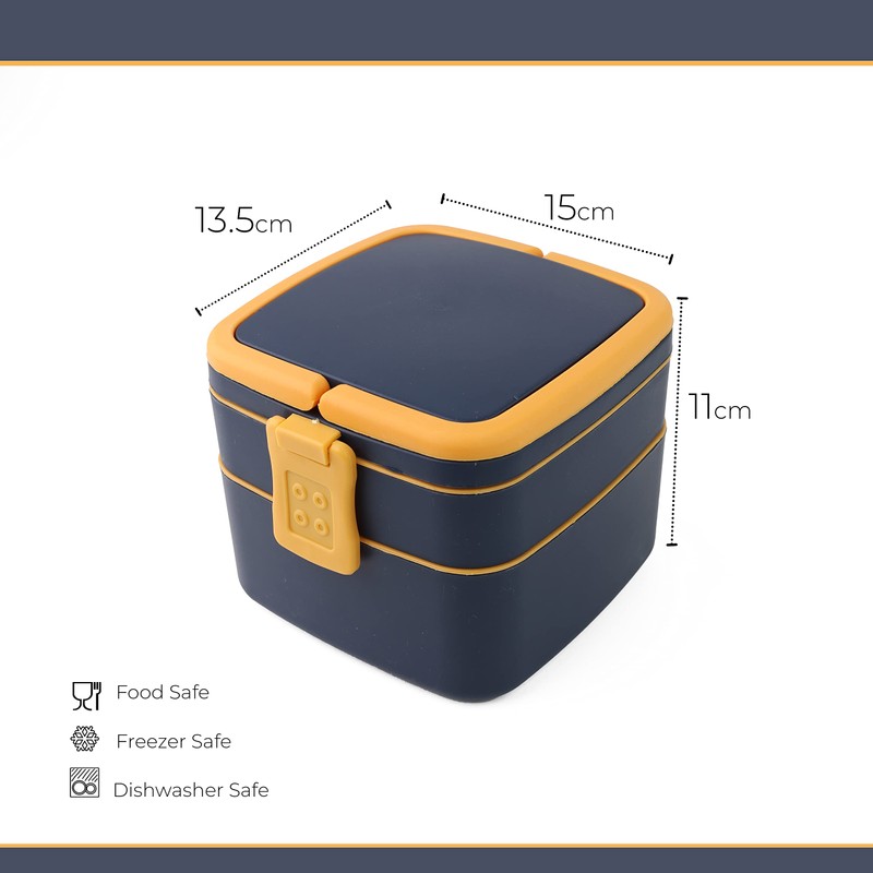 DIVCHI Lunch Box Meal Holder 2 Compartments Bento Boxes With