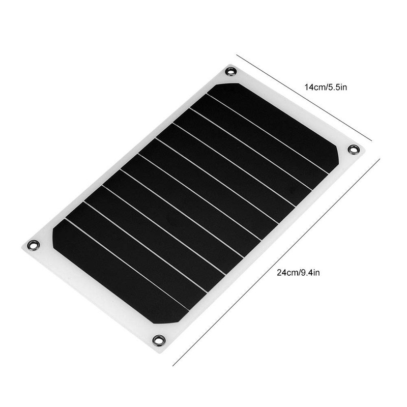 5V 10W USB Solar Panel, IP64 Waterproof Portable Solar Charging