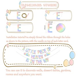 A Little Piece of Heaven is on The Way Banner Cloud Themed Baby Shower Party Decorations Heaven Theme Welcome Baby Party Decor Supplies Iridescent