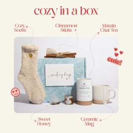 Unboxme Thank You Gift Basket For Women. Show Your Appreciation with the Warm + Cozy Care Spa Box. A Thoughtful Self Care Gift for Clients, Coworkers, Friends and Employees.
