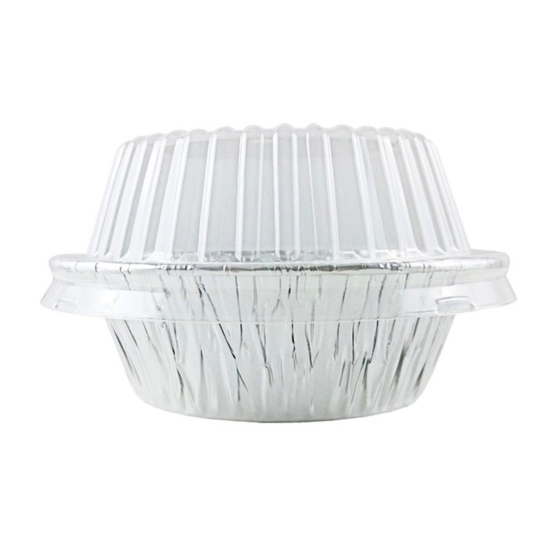 PACTOGO Disposable Aluminum 5 3/4" Meat Pot Pie Extra Deep