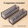 11-Grid Drawer Organizer for Underwear & Socks – 2 Pack