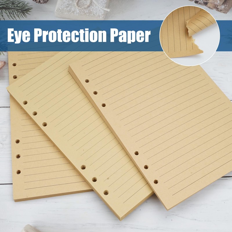 3 Packs A5 Refill Paper Lined, 135 Sheets 6 Holes