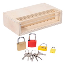 HEMOTON 1 Set Montessori Castle Box Children's Toy Toddler Toy Children's Toy Key Locks Learning Toy for Children Learning Toy for Toddlers Lock