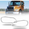 Pair Chrome Headlight Bezel Trim Cover Replacement for Freightliner M2