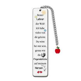 Bookmark Men Teacher Appreciate Gift Thank You Tutor Birthday Graduation Appreciation Go to University Farewell Christmas Thanksgiving Retirement Keepsake Best Teacher in the World