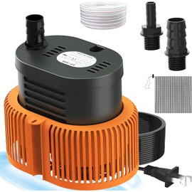 Pool Cover Pump above Ground - Submersible Water Sump Pump Swimming Water Removal Pumps, with Drainage Hose & 25 Feet Extra Long Power Cord, 850 GPH inGround, 3 Adapters